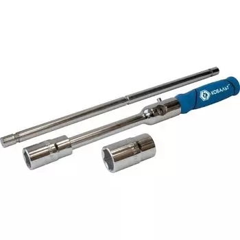 Балонный ключ Кобальт 242-618 (размер головок 17, 19, 21, 23 мм, посадочный 1/2", длина 400 мм, сталь CrV)