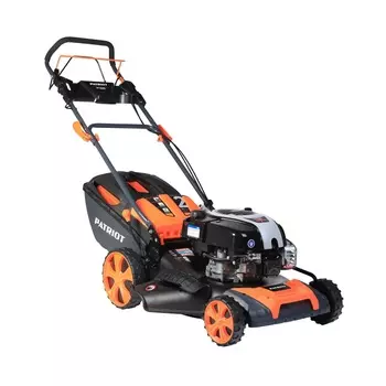 Бензиновая газонокосилка Patriot PT 52BS 512109220 (тип травосборника пластик, двигатель 5 л. с., выброс травы задний, нож)
