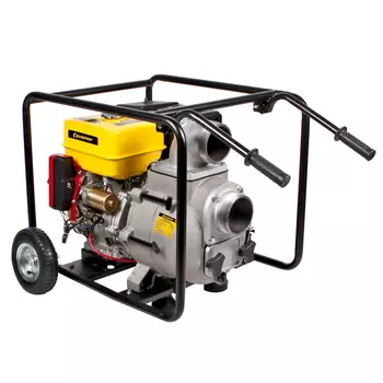 Мотопомпа грязевая Champion GTP101E передвижная (электростартер, глубина 6 м, высота 26 м, производительность 1800 л/м)