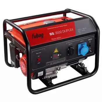 Бензиновый генератор Fubag BS 3500 Duplex (230В, 4-х тактный двигатель, емкость топливного бака 15 л)