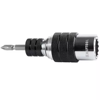 Бита с торцовой головкой Kraftool EXPERT 26398-H2 с фиксатором