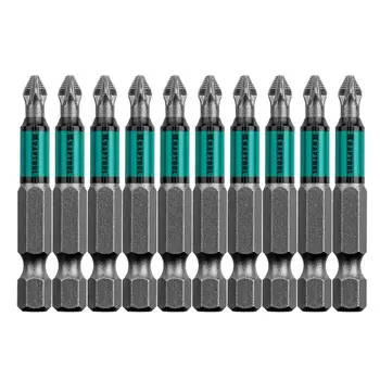 Биты Kraftool 26124-1-50-10 (PZ1, 50 мм, тип хвостовика E 1/4", 10 шт в блистере)