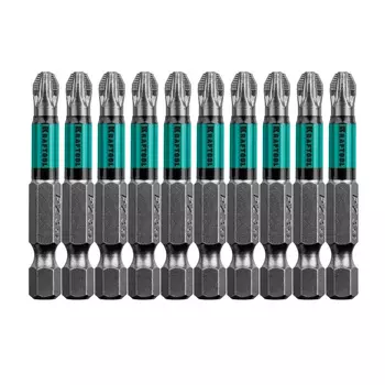 Биты Kraftool 26124-3-50-10 (PZ3, 50 мм, тип хвостовика E 1/4", 10 шт. в блистере)