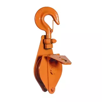 Блок шкивовый однорольный Сибталь 13959, с крюком и откидной щекой, 0,5Т