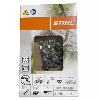Цепь пильная Stihl 71PM3 (4", 1/4", 1.1 мм, 28 звеньев) 36700000028