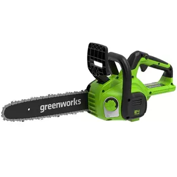 Цепная пила аккумуляторная Greenworks G24CS25K4 2007707UB (24V, 25 см, АКБ 4 Ач и ЗУ)
