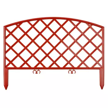 Декоративный забор Grinda Плетень 422207-T, 24 х 320 см, терракот, 7 секций