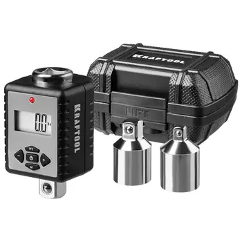 Динамометрический адаптер Kraftool GRAND, 64044-200 с переходниками (1/2" 40-200 Нм)