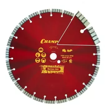 Диск алмазный бетон Champion Pro C1627, 500/25,4/10/4 Concremax (13л/с бетон отвержд.,ж/б с наполн.сред.тв)