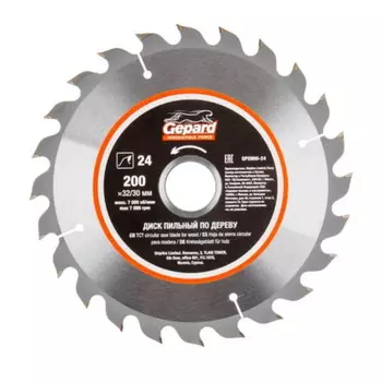 Диск пильный Gepard GP0906-24 200х32/30 мм 24 зуб. по дереву