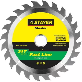 Диск пильный по дереву Stayer "Fast Cut" 3680-156-16, 156,5мм х 12,7мм х 16Т