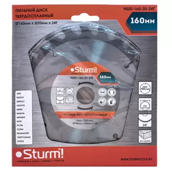 Диск пильный Sturm 9020-160-20-24T