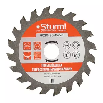 Диск пильный Sturm 9020-85-15-20, для CCS1285