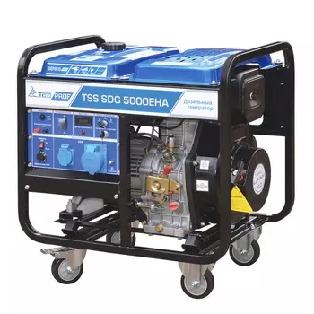 Дизельный электроагрегат для дома с автозапуском ТСС SDG 5000EHA, 077012 (вес 110 кг, открытое исполнение, ручной)