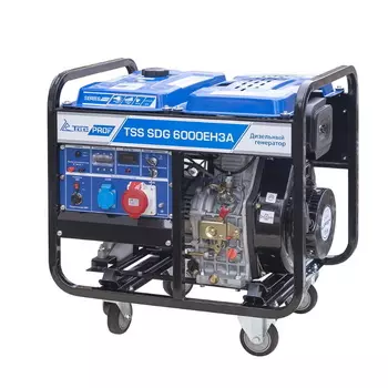 Дизельный генератор резерва питания для небольших предприятий ТСС TSS SDG 6000EH3A, 077016 (автозапуск, вес 114 кг, ручной)