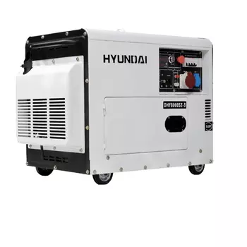 Дизельный генератор резервного энергоснабжения Hyundai DHY 8000SE-3 (3 фазы, в кожухе)