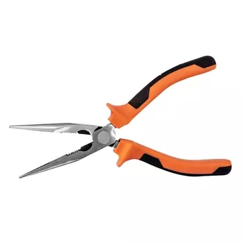 Длинногубцы Ombra 420108 055111, прямые с двухкомпонентными рукоятками, 200 мм