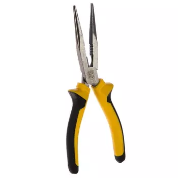 Длинногубцы ручные Berger BG1165 (длина 200мм, прямой тип, cr-v, двухкомпонентные рукоятки)