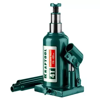 Домкрат гидравлический бутылочный Kraftool "Double Ram" 43463-4