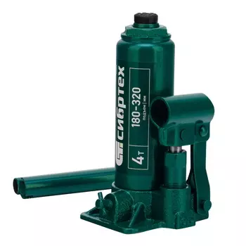 Домкрат гидравлический бутылочный Сибртех 50802, 4 т, 180-320 мм