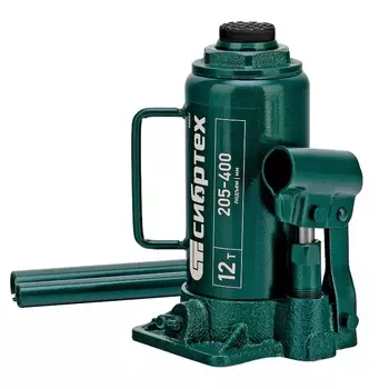 Домкрат гидравлический бутылочный Сибртех 50807, 12 т, 205-400 мм