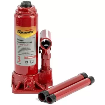Домкрат гидравлический бутылочный Sparta Compact 50332, 3 т, 180-320 мм