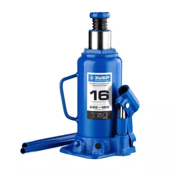 Домкрат гидравлический бутылочный Зубр Профессионал 43060-16_z01 T50, 16т, 228-465мм,