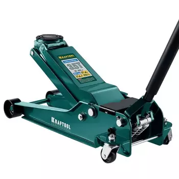 Домкрат гидравлический подкатной Kraftool 43454-3.5 "Universal", 3,5т, 95-552 мм