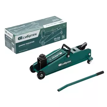 Домкрат гидравлический подкатной Сибртех SUV 50841, 3 т, 192-532 мм