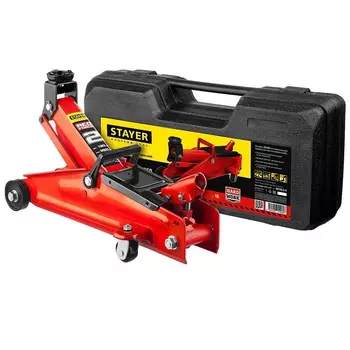Домкрат гидравлический подкатной Stayer "Red force" 43153-2, 2т, 130-350мм