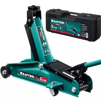 Домкрат подкатной Kraftool RIGID 43452-2-K (в кейсе, с увеличенным подъемом, 130 - 375 мм)