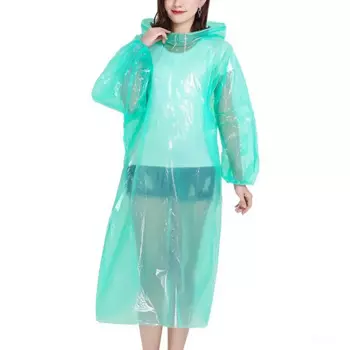 Дождевик-пончо Perfecto Linea 28-145004 c рукавами, зеленый