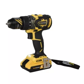 Дрель аккумуляторная Hanskonner HCD1865BL, бесщеточная, 18В, 2 аккумулятора, 2.4Ач, 65 Нм, патрон 13мм