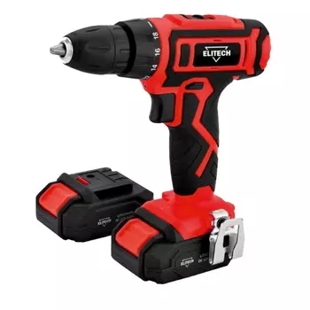 Дрель аккумуляторный Elitech ДМ ДА 162СЛ E2201.016.01 202414, 16В, 2х1.7Ач, Li-ion