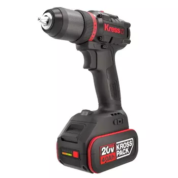 Дрель-шуруповерт аккумуляторная бесщеточная Kress KUA71 , 20В, 60Нм, 4Ач x2, ЗУ, кейс