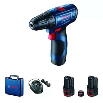 Дрель-шуруповерт аккумуляторная Bosch GSR 120-LI (2xАКБ 12В/2Ач, ЗУ, кейс) 0.601.9G8.000