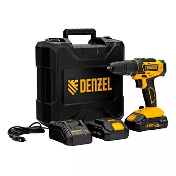 Дрель-шуруповерт аккумуляторная ударная Denzel CID-18-02BM 26135 (2xLi-Ion, 18 В, ЗУ, кейс)