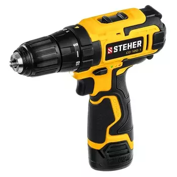 Дрель-шуруповерт Steher CD-120-1 12 В, 30 Нм, 1 АКБ (2 Ач), кейс