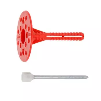 Дюбель для теплоизоляции Starfix SMW1-54070-200, 10х80 мм, с металлическим гвоздем, термоголовка, 200 шт. в коробе