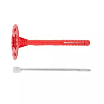 Дюбель для теплоизоляции Starfix SMW1-54130-100, 10х140 мм, с металлическим гвоздем, термоголовка, 100 шт. в коробе