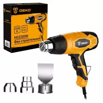 Фен строительный Deko HG2200W 063-4200 (мощность 2200 вт, рабочая температура 600°C)