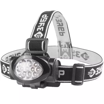Фонарь налобный светодиодный Зубр "Мастер" 56438, 10 Ultra LED, матричный рефлектор, 3 режима, 3 ААА