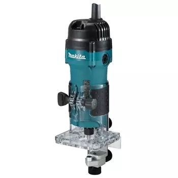 Фрезер кромочный Makita 3711 (530 Вт, 32000 об/мин, цанга 6 мм, плавный пуск, anti-restart, коробка)