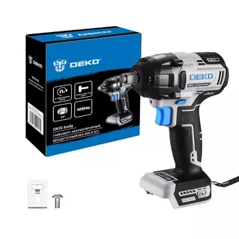 Гайковерт аккумуляторный бесщеточный Deko DKIS 063-4451, 20В, 400 Нм, без АКБ и з/у