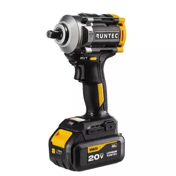 Гайковерт ударный аккумуляторный Runtec Pro RT-IW650, 1/2", 20В, 2*4Ач, 650Нм