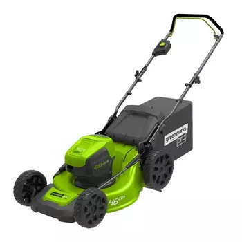 Газонокосилка аккумуляторная Greenworks 2502807, 60V, 46 см, бесщеточная, без АКБ и ЗУ