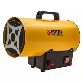 Газовая тепловая пушка для обогрева помещений Denzel GHG-15 (мощность 15 кВт, производительность 500 м/ч, площадь 150 м)
