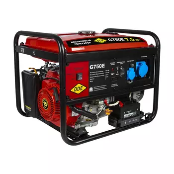 Генератор бензиновый Dde G750E, 917-460 (1ф 7,0/7,5 кВт бак 25 л 92 кг дв-ль 15 л.с эл.старт)