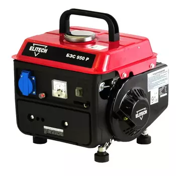 Генератор бензиновый Elitech БЭС 950Р 155673, 2-такт, мак0.95\ном0.65кВт