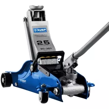 Гидравлический подкатной домкрат Зубр Профессионал 43057-2.5 (T65, 2,5 т, 90-360 мм)